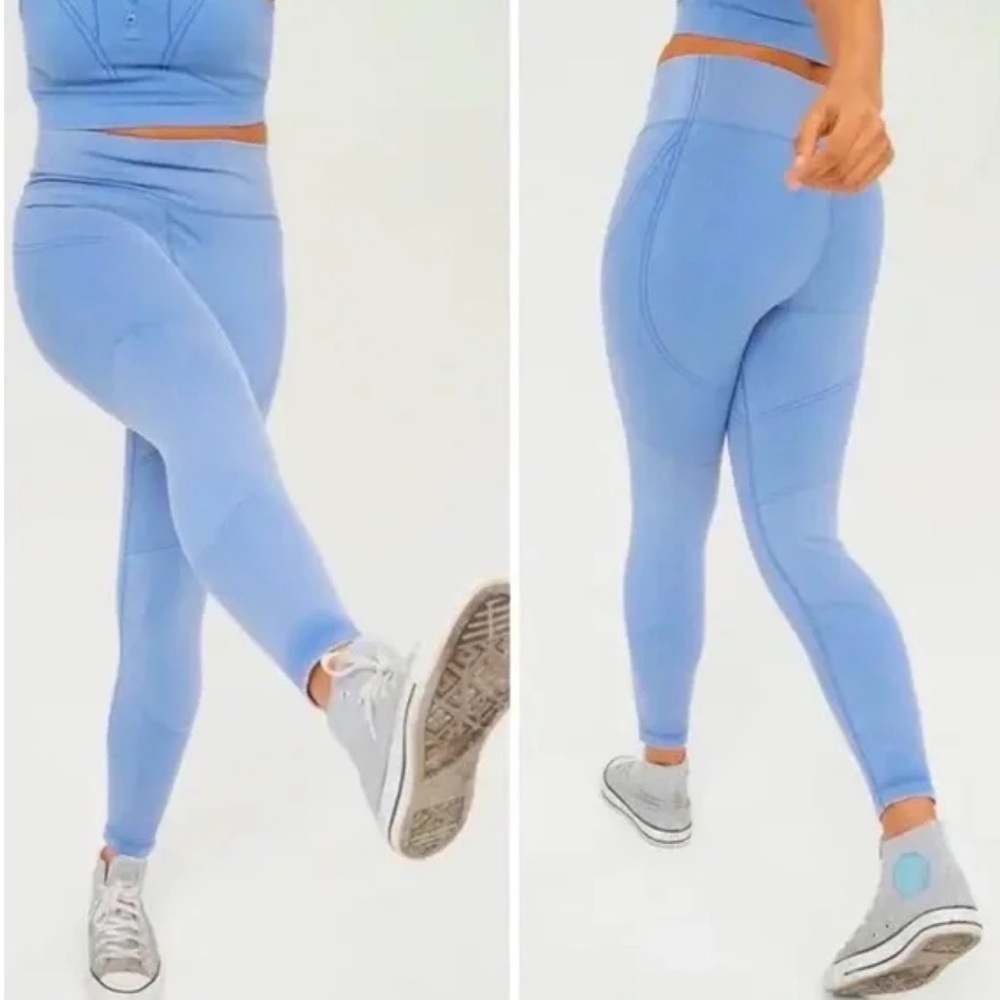Aerie | Offline Blue Seamless Leggings